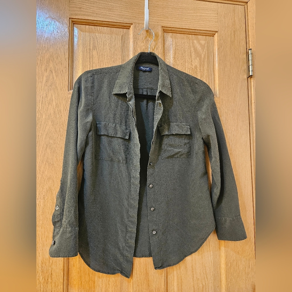 Madewell Silk Button Down